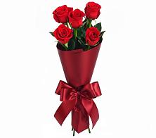 Букет 5 Красных роз Эдлесс Лав #REPLACE_PRED# Голубое