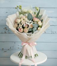 Букет цветов из:  Розы и Лизиантусы #REPLACE_PRED# Голубое