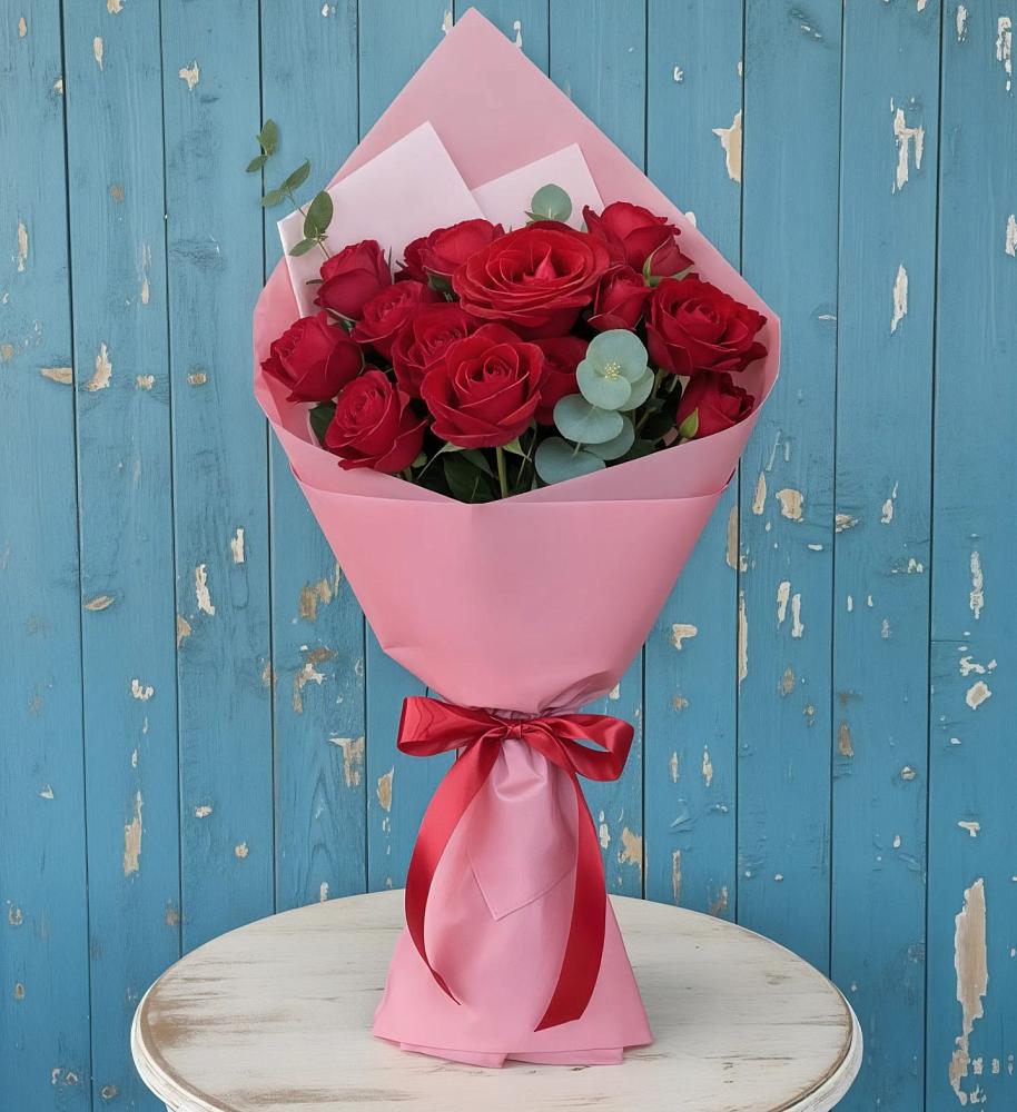 Букет цветов из: Розы в Голубое