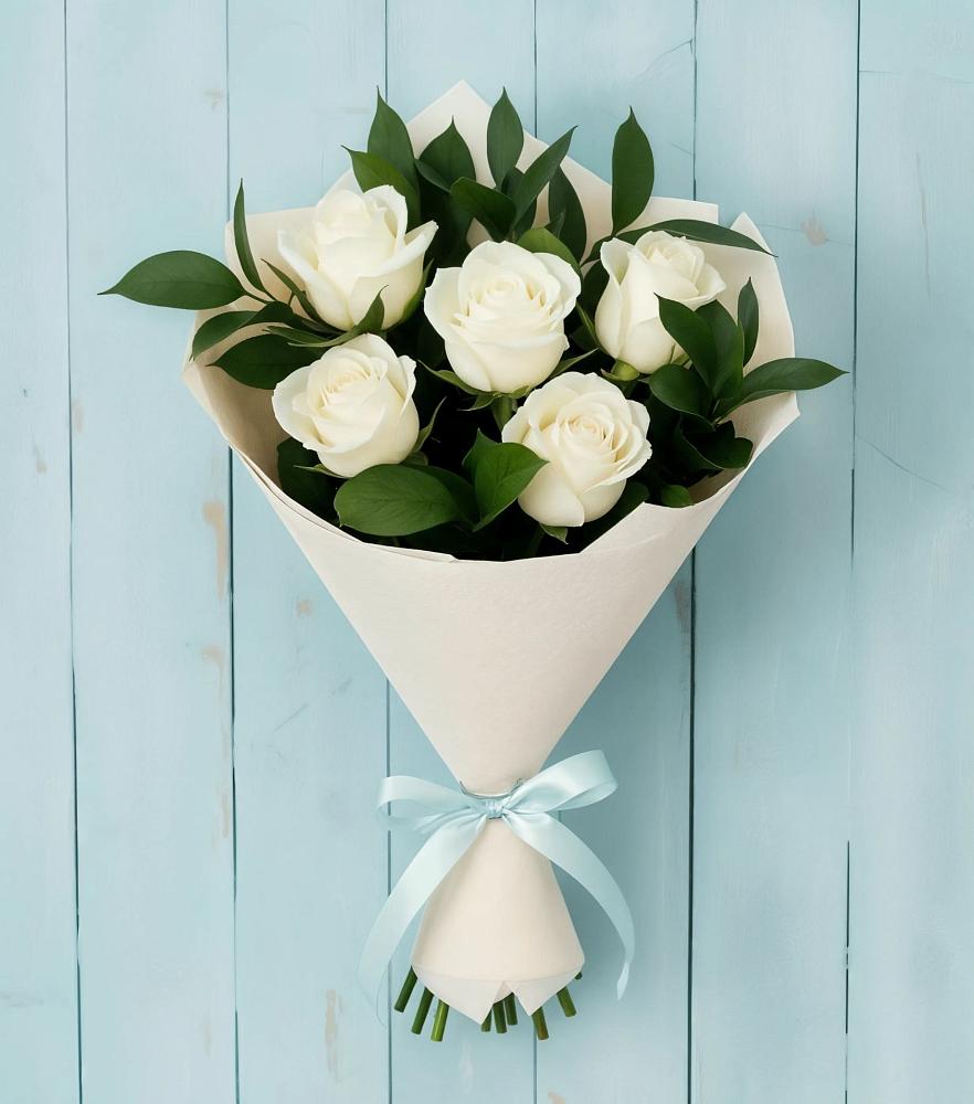 Букет цветов из: Розы в Голубое