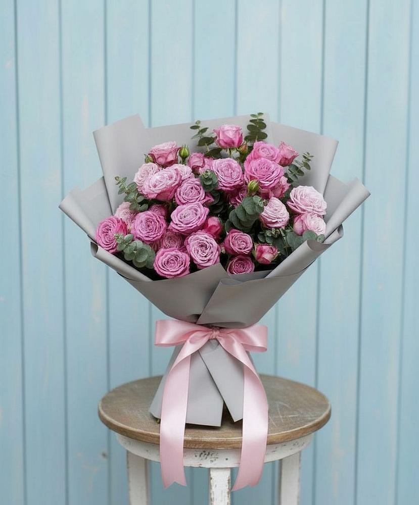 Букет цветов из: Розы в Голубое