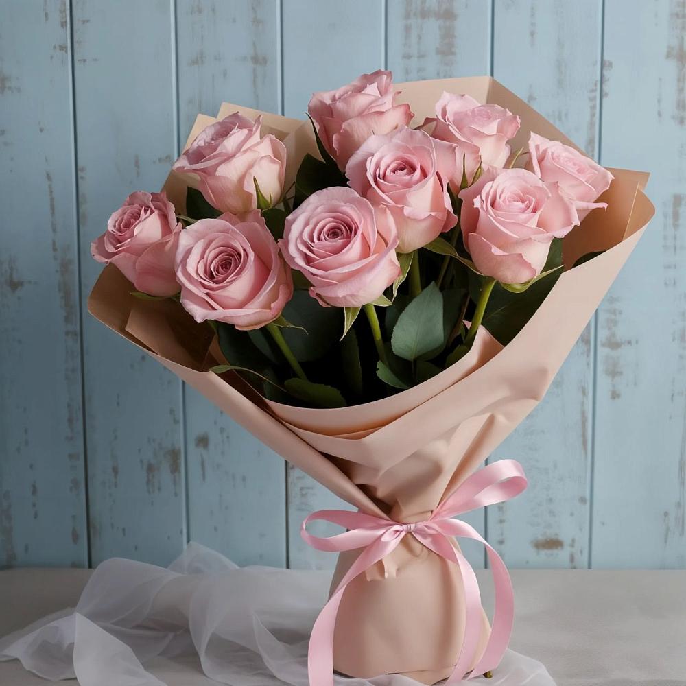 Букет цветов из: Розы в Голубое