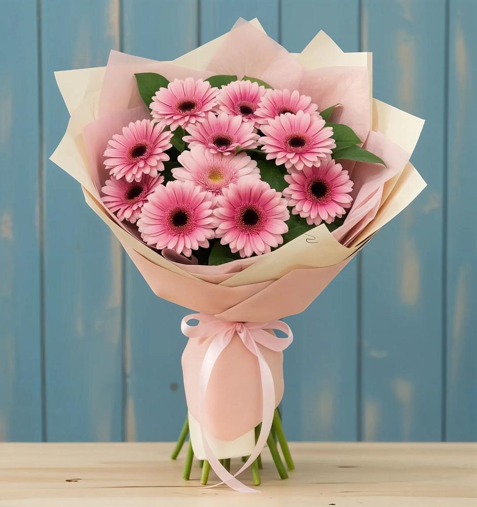 Букет цветов из: Герберы в Голубое