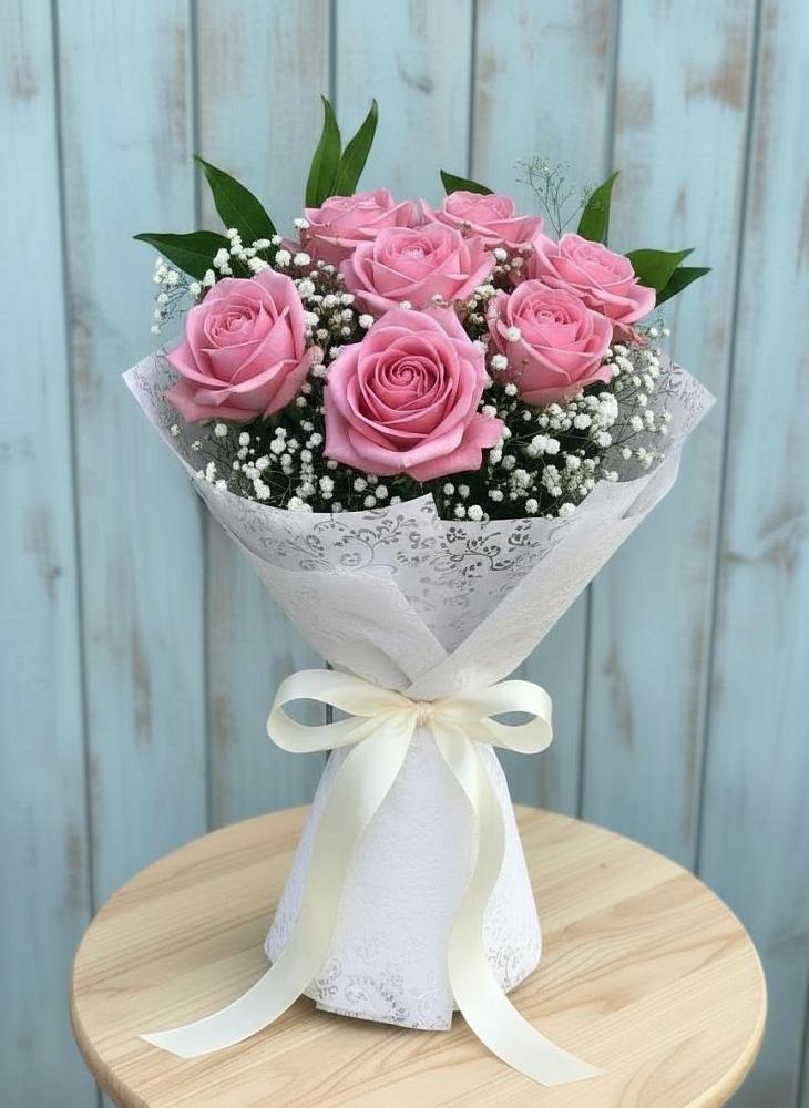 Букет цветов из: Розы в Голубое