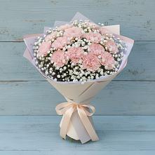 Букет цветов из:  Гвоздики #REPLACE_PRED# Голубое