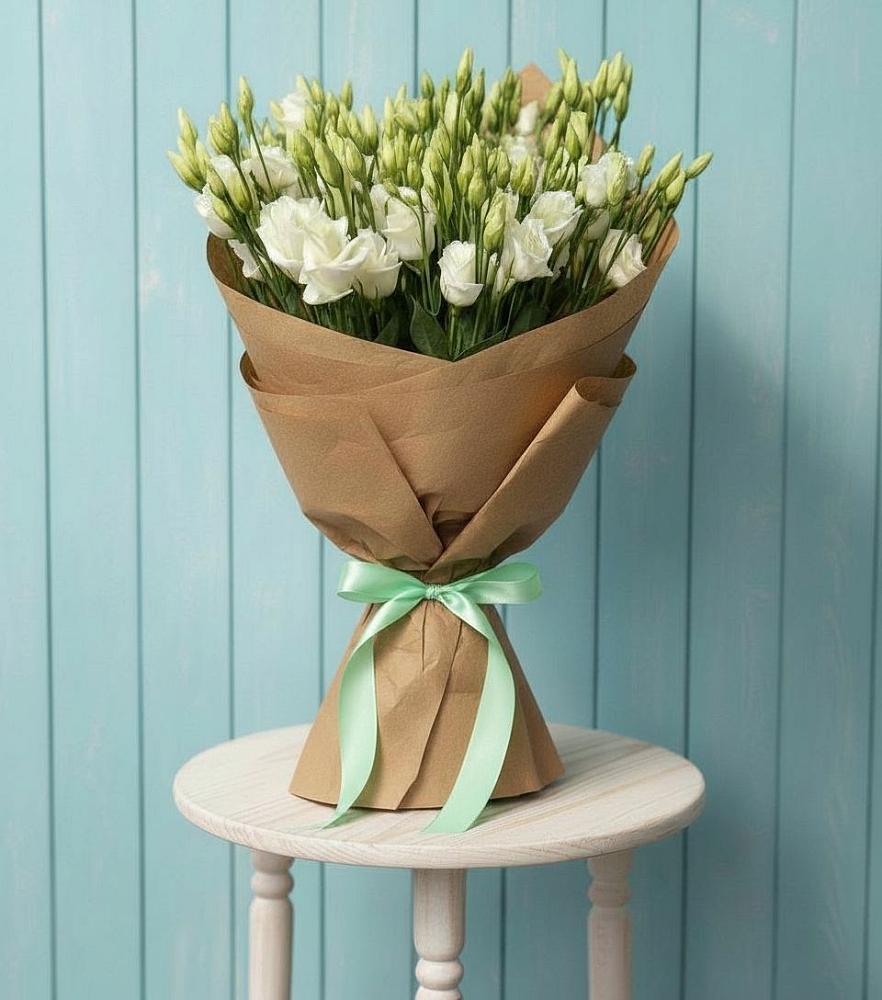 Букет цветов из: Лизиантусы в Голубое