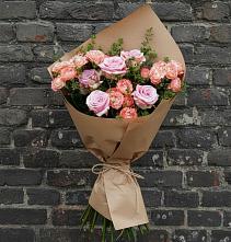 Букет цветов из:  Розы в Голубое