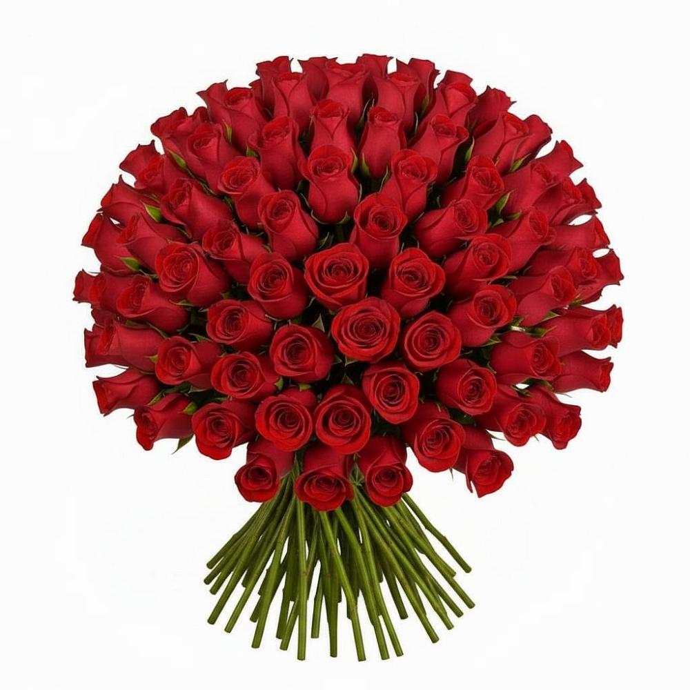 Букет Красные розы Чери Лав в Голубое