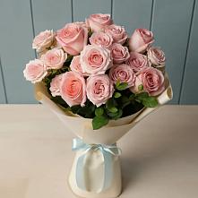 Букет Розовый шарм в Голубое