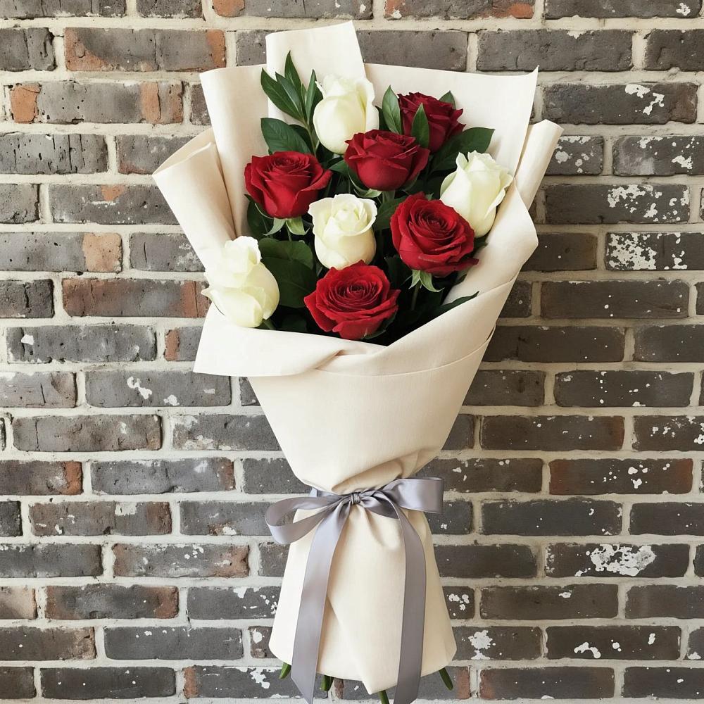 Букет цветов из: Розы в Голубое