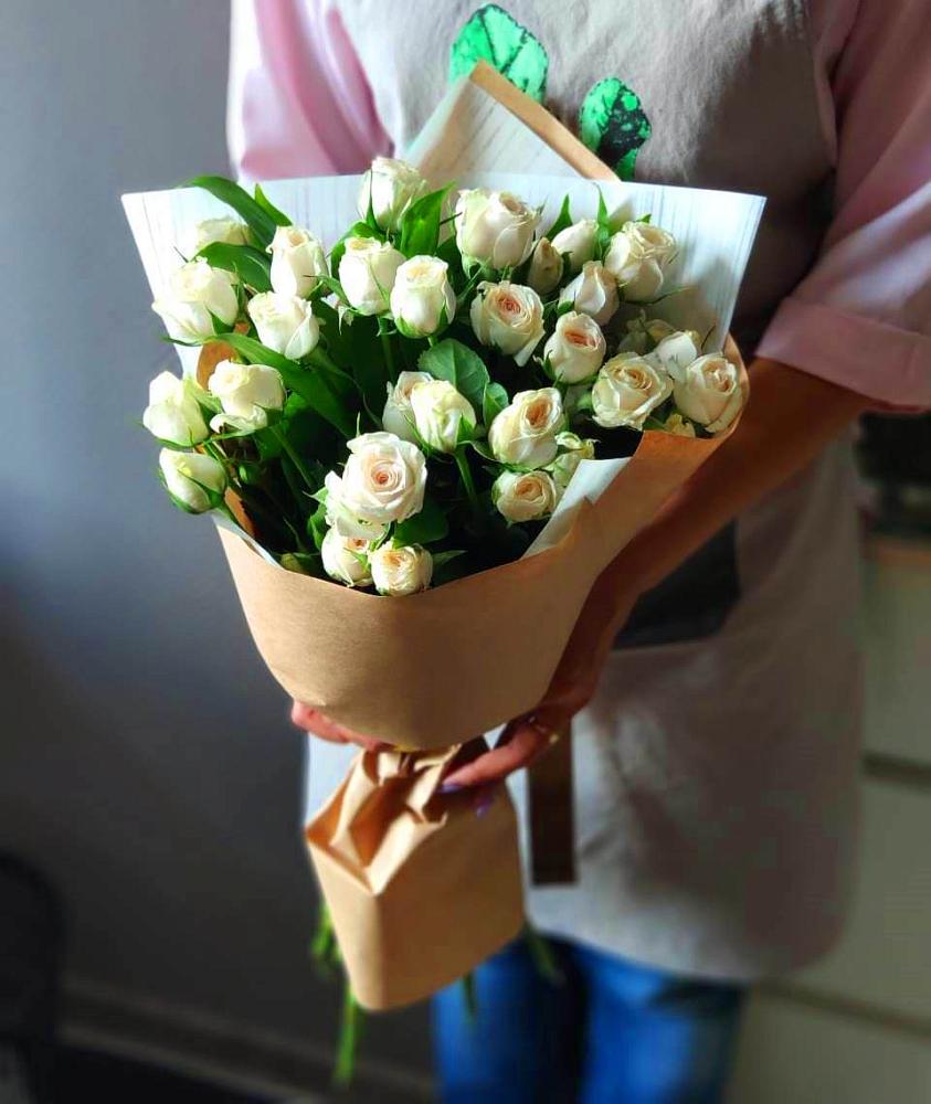 Букет цветов из: Розы в Голубое