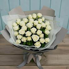 Букет Белоснежная нежность в Голубое