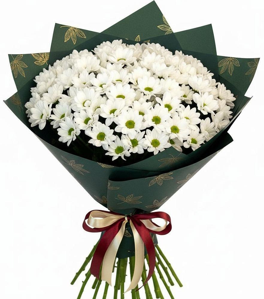 Букет цветов из: Хризантемы в Голубое