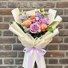 Букет цветов из:  Лизиантусы и Розы #REPLACE_PRED# Голубое