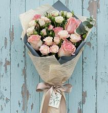 Букет цветов из:  Розы в Голубое