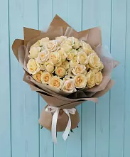 Букет Кремовое облако в Голубое