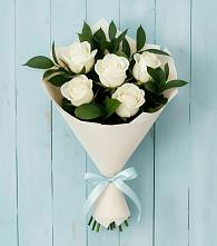 Букет цветов из:  Розы в Голубое