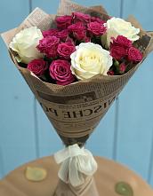 Букет цветов из:  Розы в Голубое