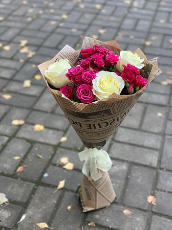 Букет цветов из: Розы в Голубое