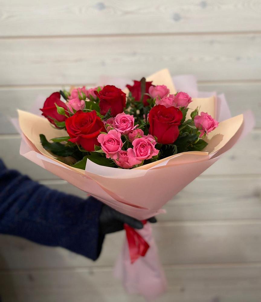 Букет цветов из: Розы в Голубое