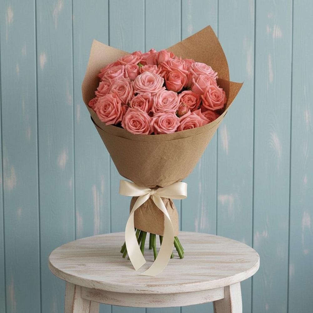 Букет цветов из: Розы в Голубое