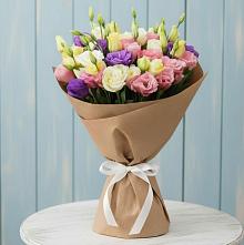 Букет цветов из:  Лизиантусы в Голубое