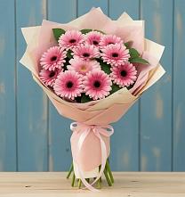 Букет цветов из:  Герберы #REPLACE_PRED# Голубое