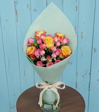 Букет цветов из:  Розы в Голубое